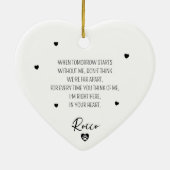 Simple Memorial Pet Name セラミックオーナメント (裏面)