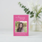 Simple Memorial Photo Funeral Card 名刺 (スタンド正面)