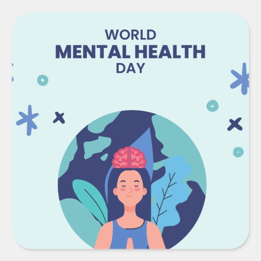 Simple Mental Health | 進歩こそが全て スクエアシール (正面)