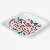 Simple Merry Christmas  ペーパープレート (傾斜あり)