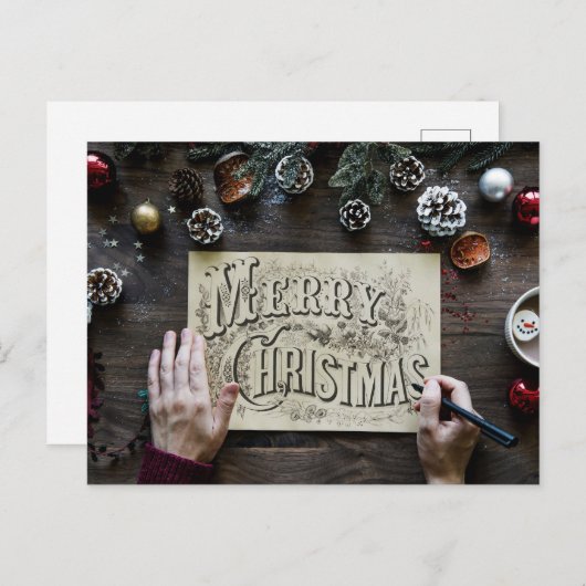 Simple Merry Christmas ポストカード (正面/裏面)