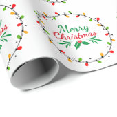 Simple Merry Christmas Green and Red ラッピングペーパー (ロールコーナー)
