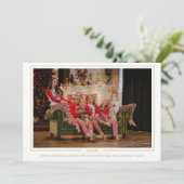 Simple Merry Christmas Monogrammed Photo Family (スタンド正面)