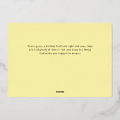 Simple Merry Christmas Pine Tree family photo 箔シーズンカード (裏面)