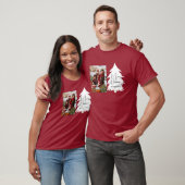 Simple Merry Christmas Pine Tree family photo Tシャツ (ユニセックス)