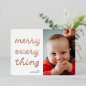 Simple Merry Everything Photo 箔シーズンカード (立ち正面)