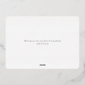 Simple Merry Everything Photo 箔シーズンカード (裏面)