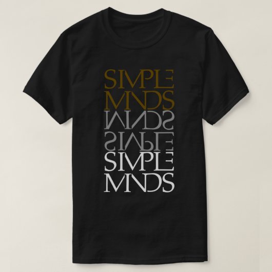 Simple Minds Logo (White &amp; Gold) Classic T-Shi Tシャツ (デザイン正面)