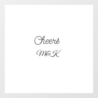 Simple minimal add name cheers couple name custom  ウィンドウサイン