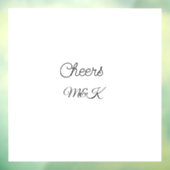 Simple minimal add name cheers couple name custom ウィンドウサイン (シート3)