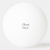 Simple minimal add name cheers couple name custom  卓球ボール (裏面)