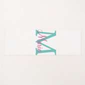 simple minimal add name monogram green pink blue t ヨガマット (正面(横))