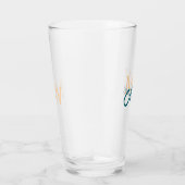 simple minimal add name monogram orange blue bold タンブラーグラス (右)