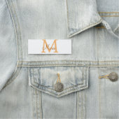 simple minimal add name monogram orange brown thr 名札 (インサイチュ)