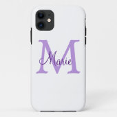 simple minimal add name monogram pink red throw Case-Mate iPhoneケース (裏面)
