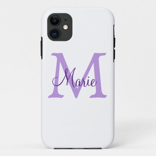 simple minimal add name monogram pink red throw Case-Mate iPhoneケース (裏面)
