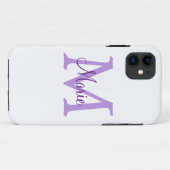 simple minimal add name monogram pink red throw Case-Mate iPhoneケース (裏面(横))
