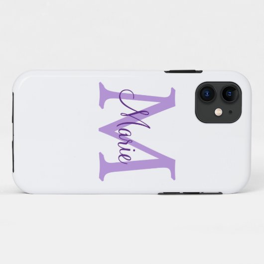 simple minimal add name monogram pink red throw Case-Mate iPhoneケース (裏面(横))