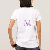 simple minimal add name monogram pink red throw tシャツ (裏面)