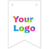 simple minimal add your logo business name text バンティングフラッグ (第2の旗)