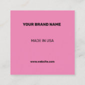 SIMPLE MINIMAL ADD YOUR LOGO CUSTOM TEXT HERE BUSI スクエア名刺 (裏面)