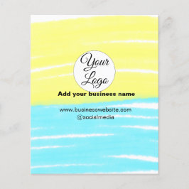 simple minimal add your logo/design BLUE YELLOW T チラシ