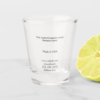 simple minimal add your logo/design here business  ショットグラス