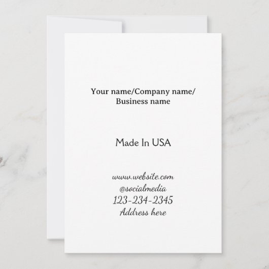 simple minimal add your logo/design here business  招待状 (正面)