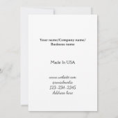 simple minimal add your logo/design here business  招待状 (裏面)