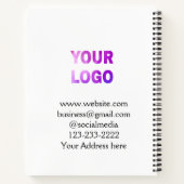 simple minimal add your logo/design here text  pos ノートブック (裏面)