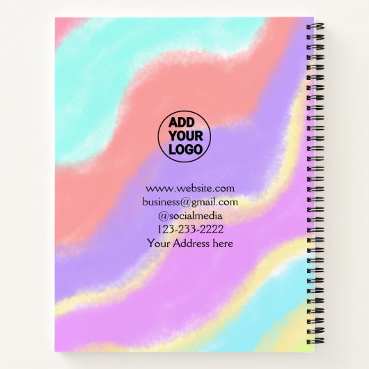 simple minimal add your logo/design here text  pos ノートブック (裏面)