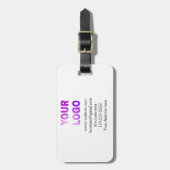 simple minimal add your logo/design here text pos ラゲッジタグ (正面縦)