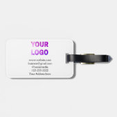 simple minimal add your logo/design here text pos ラゲッジタグ (裏面横)