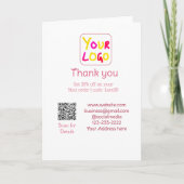 simple minimal add your logo/design here text Q R カード (正面)