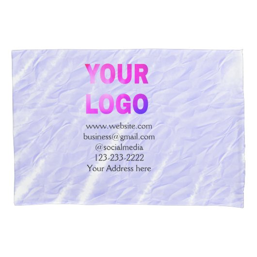 simple minimal add your logo/design here text thr 枕カバー (正面左)