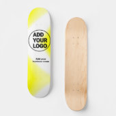 simple minimal add your logo/design yellow add web スケートボード (正面)