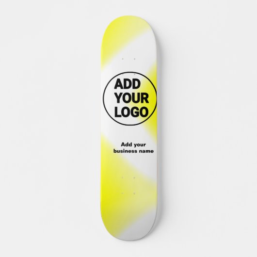 simple minimal add your logo/design yellow add web スケートボード (正面)
