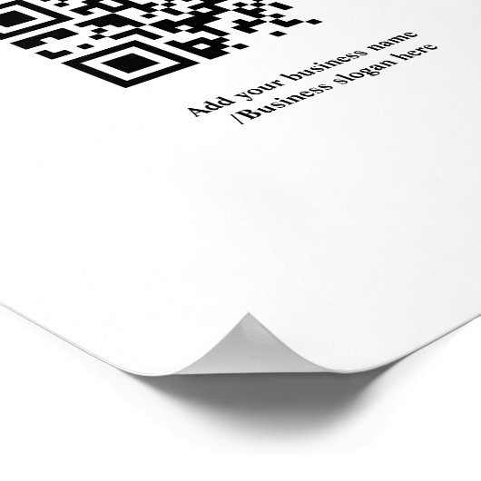 Simple minimal add your logo text name ポスター (角)