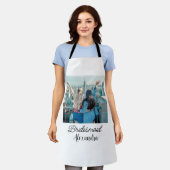 simple minimal add your name photo bridesmaid name エプロン (着用した状態)
