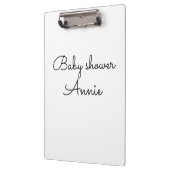 simple minimal add your name text baby shower thro クリップボード (左)