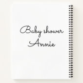 simple minimal add your name text baby shower thro ノートブック (裏面)