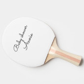simple minimal add your name text baby shower thro 卓球ラケット (横)