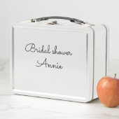 simple minimal add your name text bridal shower  t メタルランチボックス (インサイチュ)