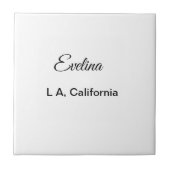 Simple minimal add your name text place city custo タイル (正面)