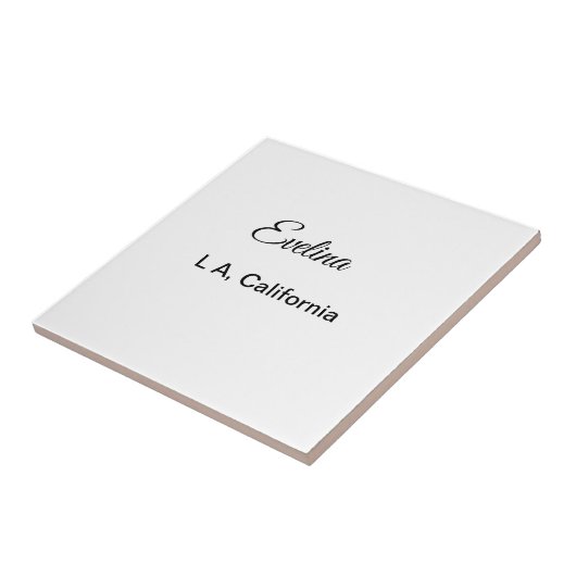 Simple minimal add your name text place city custo タイル (側面)