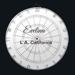 Simple minimal add your name text place city custo ダーツボード<br><div class="desc">Design</div>