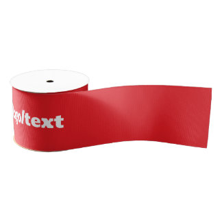 simple minimal add your text monogram name   satin グログランリボン