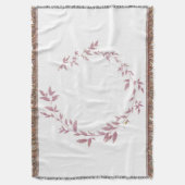 simple minimal add your text monogram name throw b スローブランケット (正面縦)