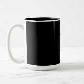 simple minimal add your text monogram photo cof ツートーンマグカップ (左)