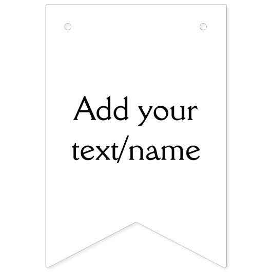 simple minimal add your text/name custom personali バンティングフラッグ (第2の旗)